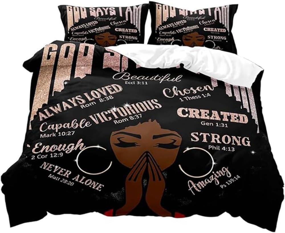 Africa Americans Bedding Set Always Love Beautiful Chosen Duvet Covers