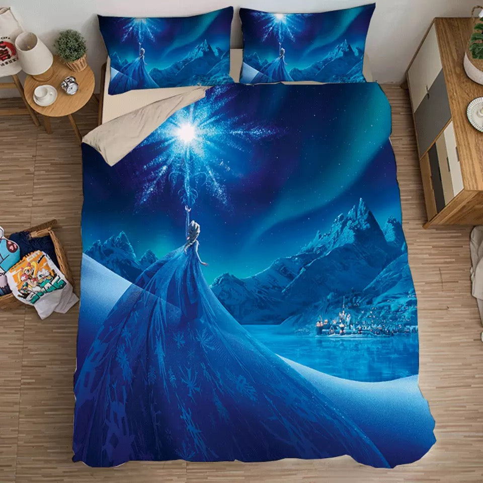 Frozen Bedding Set Elsa Princess Magic Duvet Covers