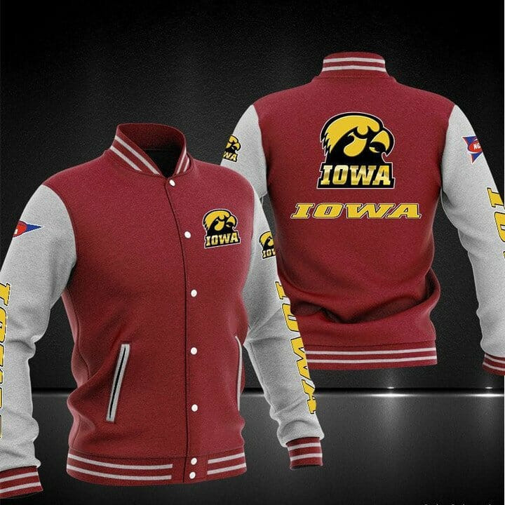 Iowa Hawkeyes Red Baseball Jacket