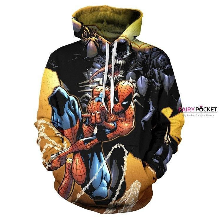 Spider-Man Peter Benjamin Parker Yellow 3D All Over Print Hoodie & Zip Hoodie