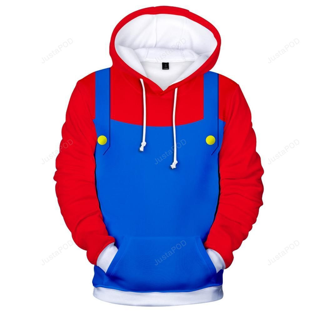 Super Mario Brothers Red Costume 3D All Over Print Hoodie & Zip Hoodie