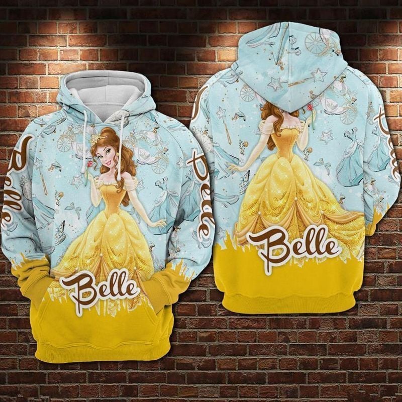 Belle Beauty And The Beast Over Print 3d Hoodie Zip Hoodie 27