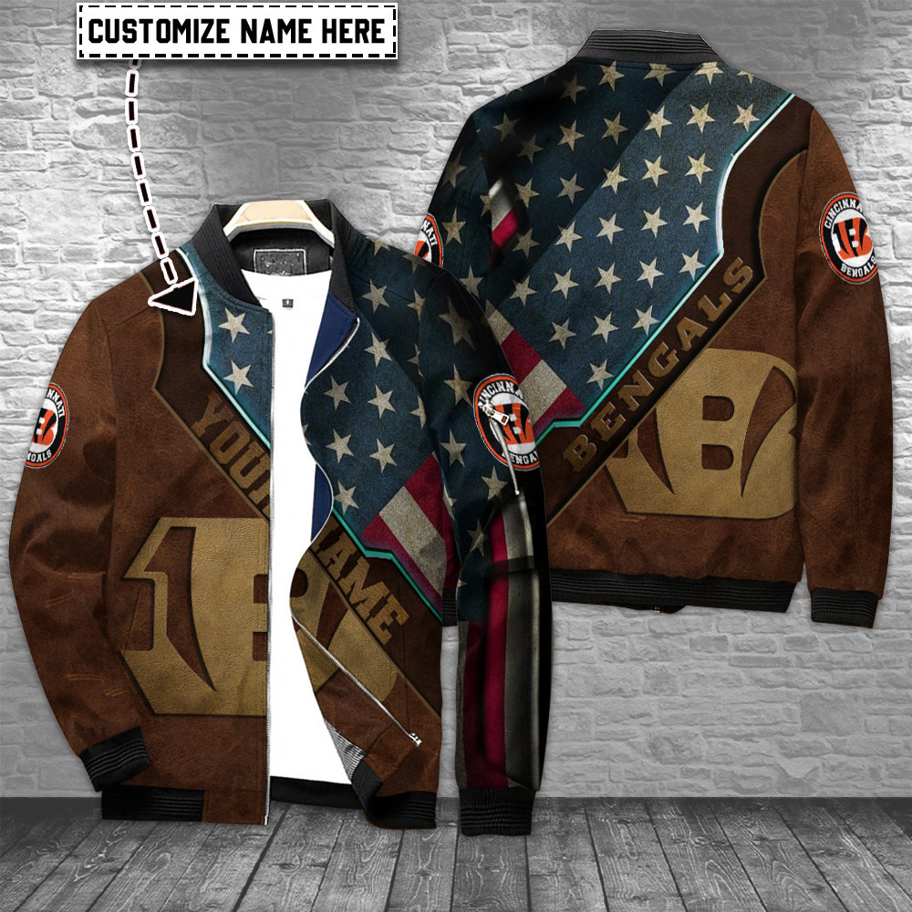 Cincinnati Bengals Personalized Bomber Jacket BG845
