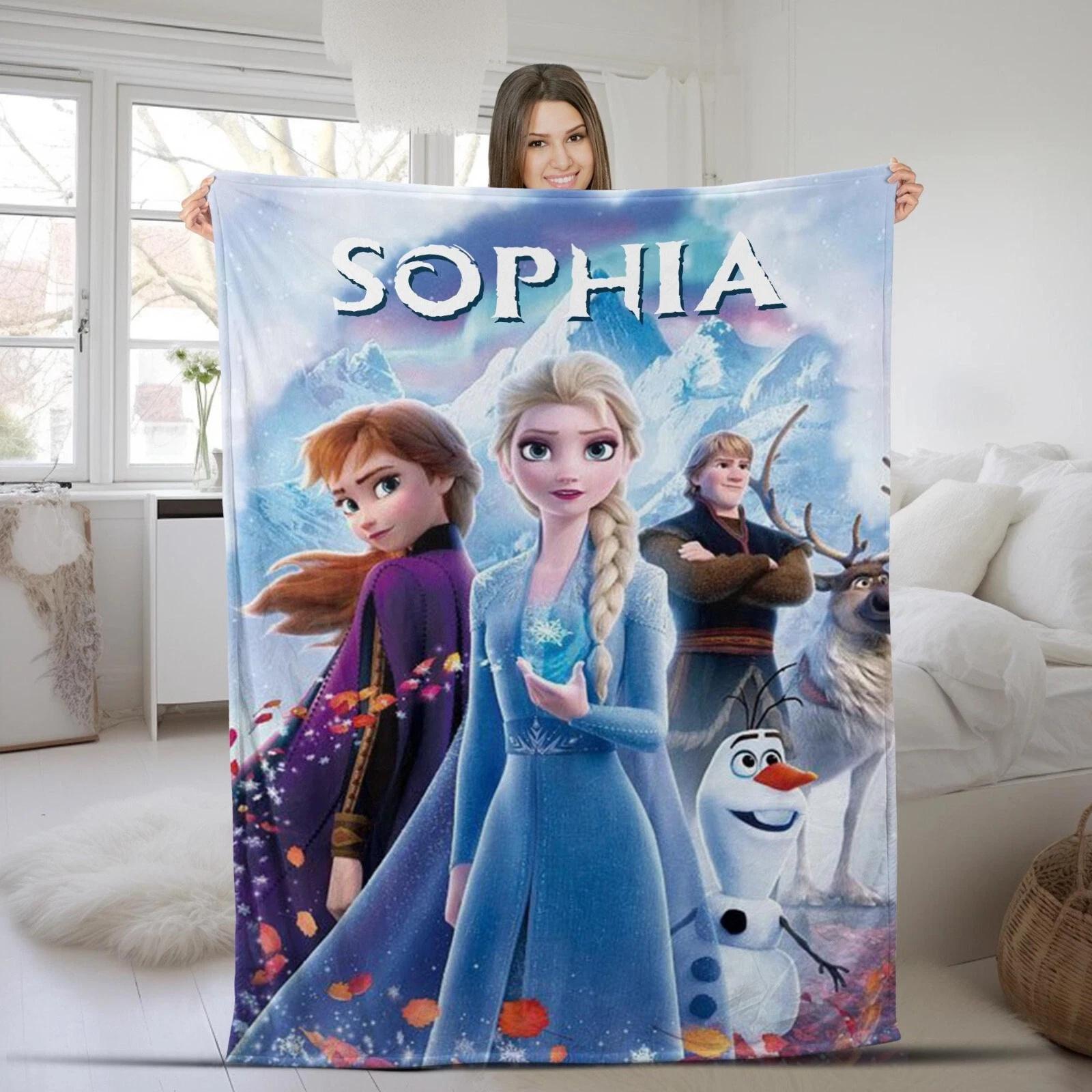 Frozen Blanket Princess Elsa Fleece Sherpa Blanket