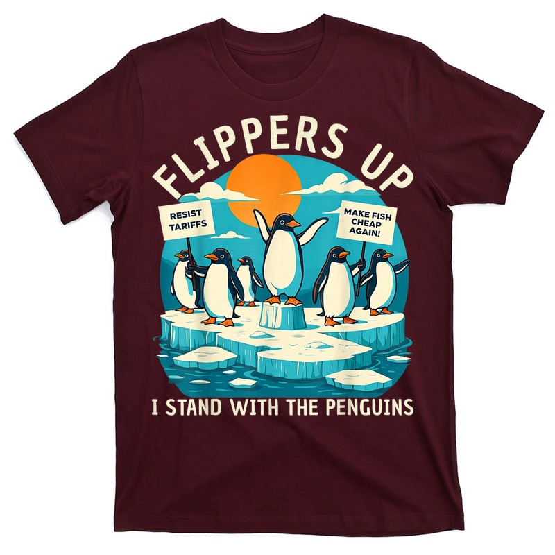 Resist Penguins Protest Against Tariffs T-Shirt