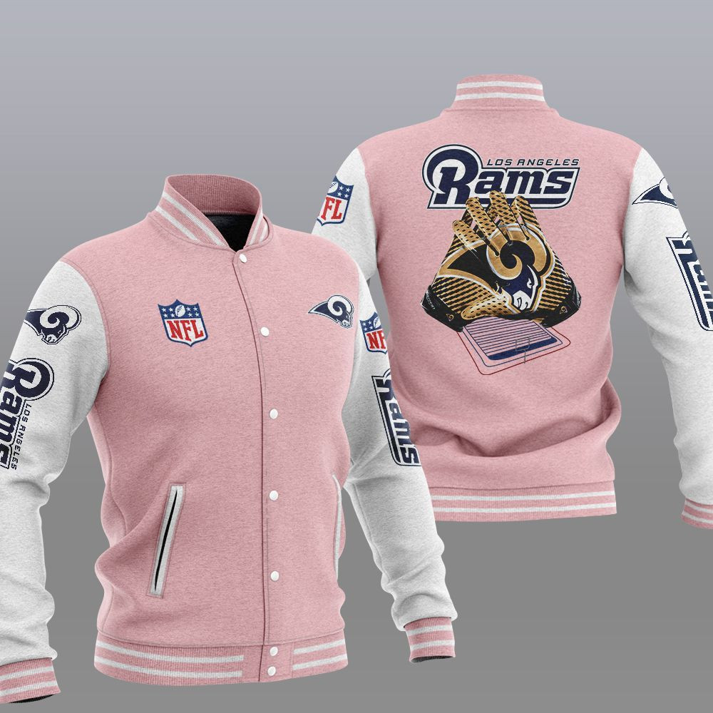Los Angeles Rams Standard Edition Pink Baseball Jacket