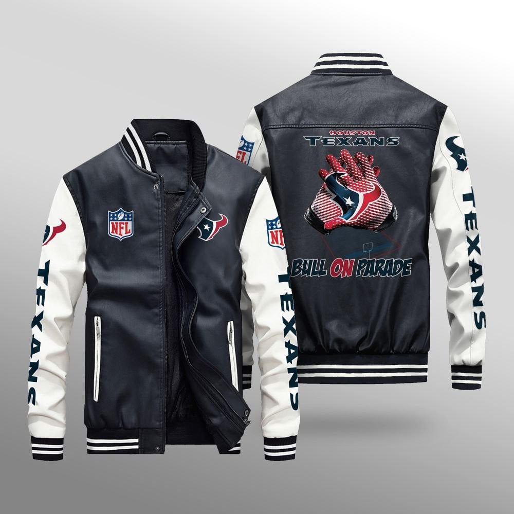 Houston Texans Leather Bomber Jacket BG26