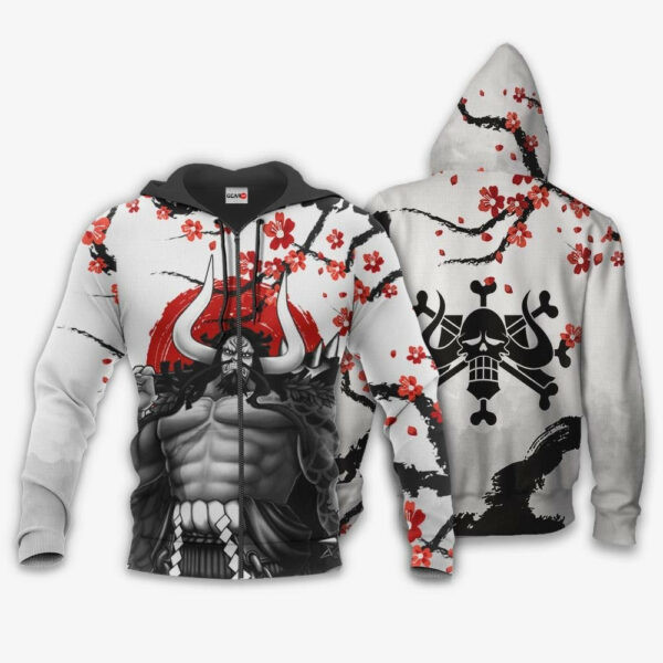 Kaido Japan Cherry Blossoms One Piece Anime 1k685 Cartoon Graphic Outfits Aop 3d Hoodie, Zip Hoodie 1294