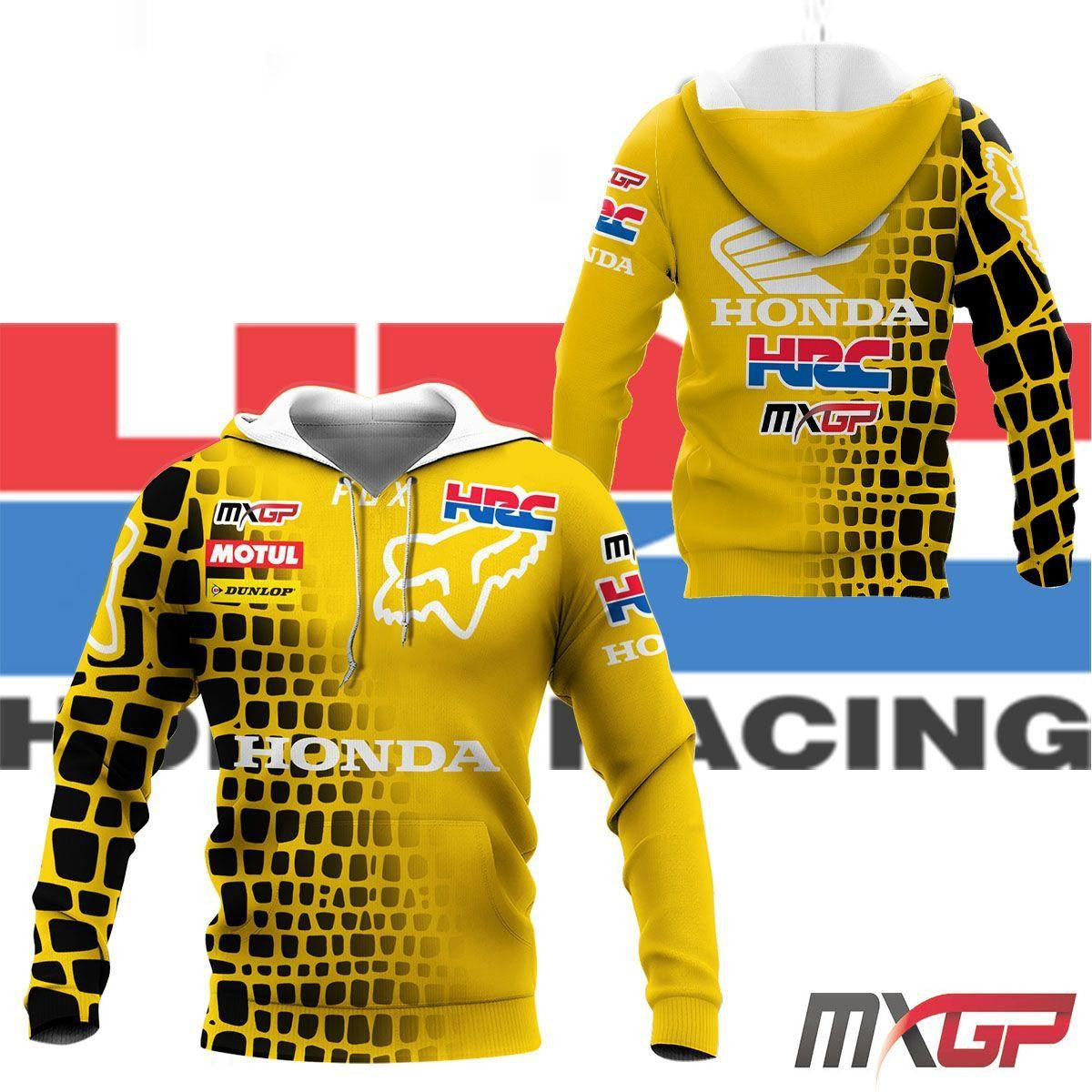 Honda Hrc Mxgp Shirt 296, 3d Hoodie Zip Hoodie
