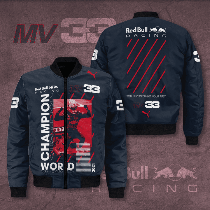 Max Verstappen Red Bull Mv33 Champion 2021 Bomber Jacket