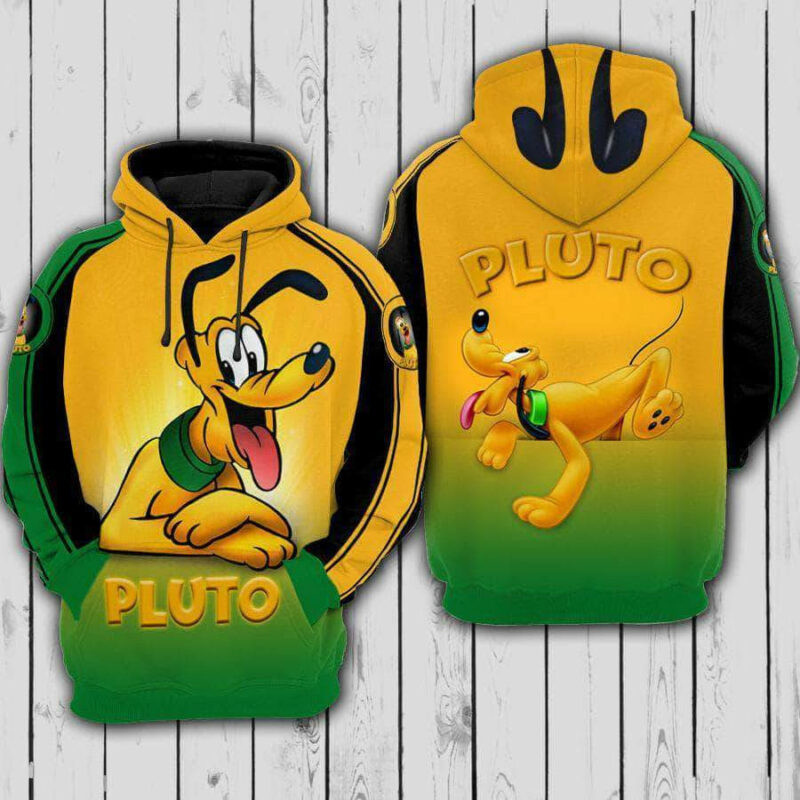 Pluto Dog Cartoon 3d Hoodie Zip Hoodie