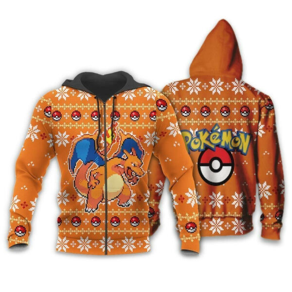 Charizard Anime Pokemon Ugly Christmas Sweater 1k814 Cartoon Graphic Outfits Aop 3d Hoodie Zip Hoodie 1488
