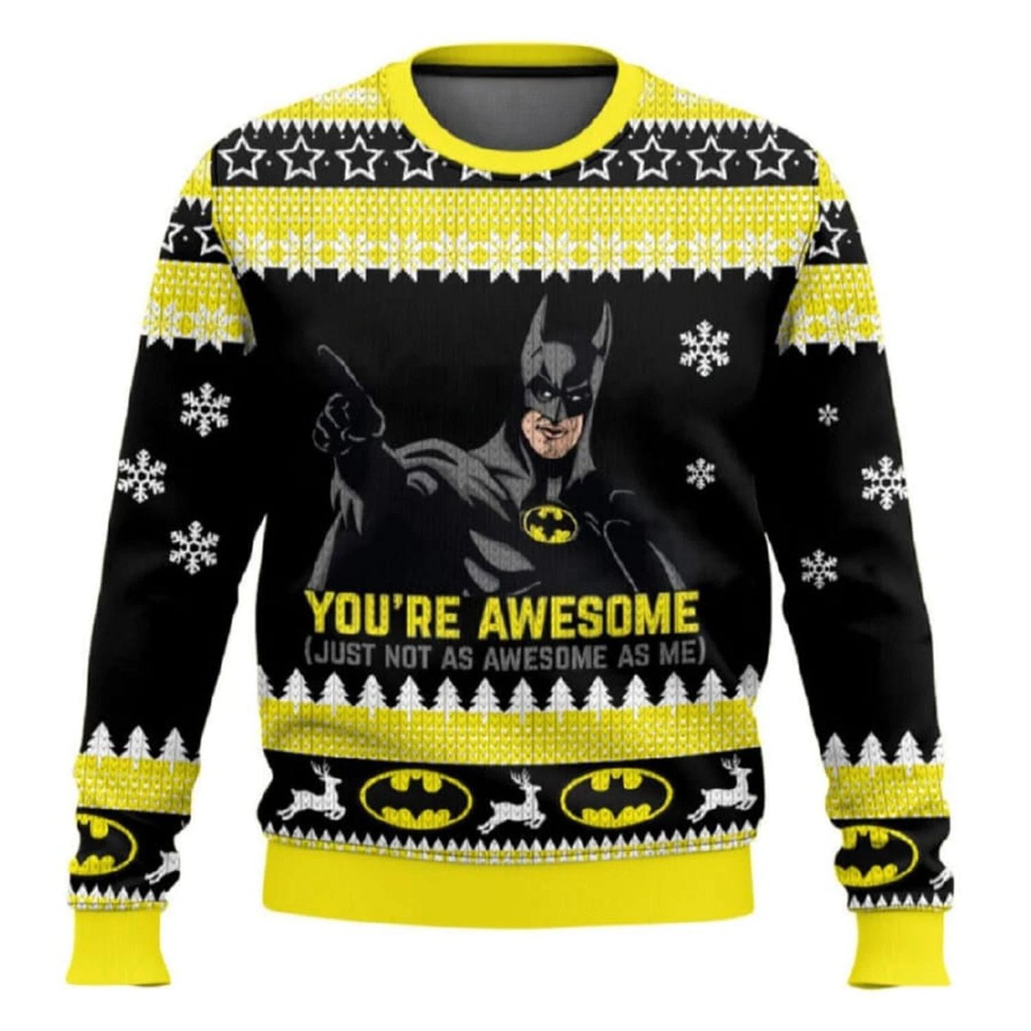 Batman Youre Awesome Ugly Christmas Sweater
