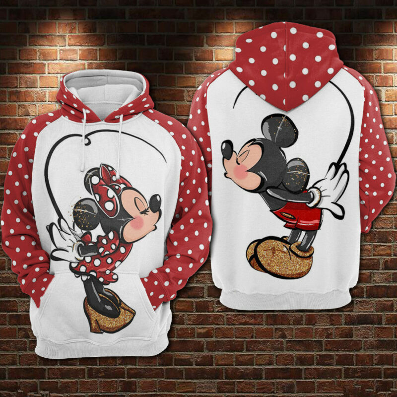 Mickey Mouse Love Minne Hoodie - Zip Hoodie
