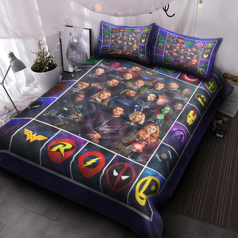 MV Bedding Set Avvengers Characters Signatures Duvet Covers