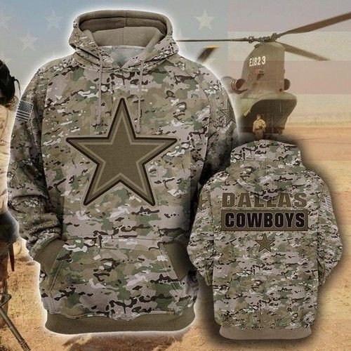 Cowboys Camourflage Veteran 3D All Over Print Hoodie & Zip Hoodie