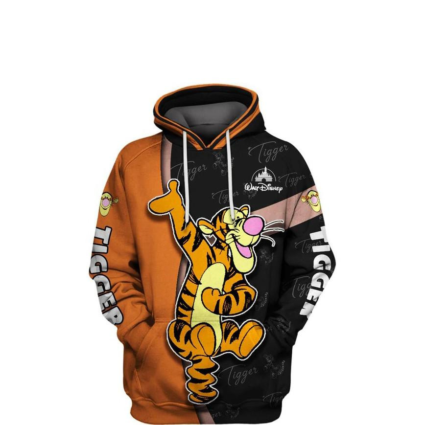 Cheerful Tigger Winnie The Pooh, Tigger Ver11 All Over Print Hoodie