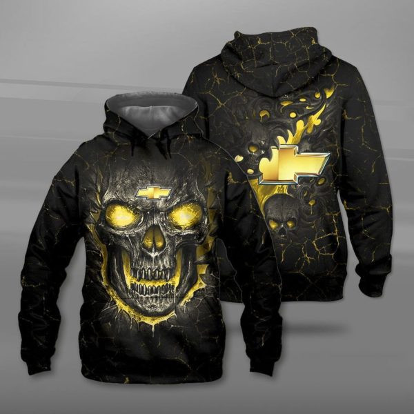 Chevrolet Lava Skull 3D All Over Print Hoodie & Zip Hoodie