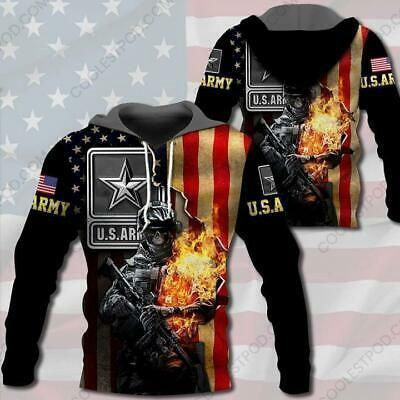 Us Army Veteran Skeleton 3D All Over Print Hoodie & Zip Hoodie