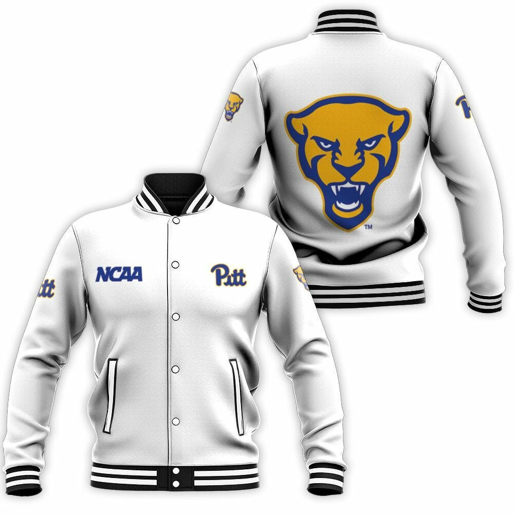 Pittsburgh Panthers White Baseball Jacket
