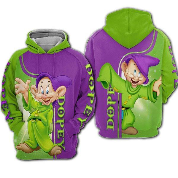 Dopey Snow White And The Seven Dwarfs Cartoon 2k763 Lover Gift,dopey All Over Print 3d Hoodie