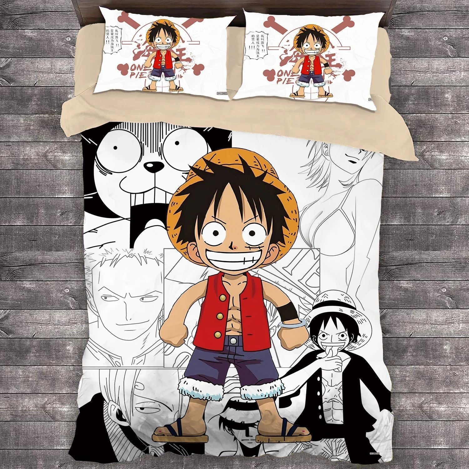 One Piece Bedding Set One Pieace Dunny Faces Duvet Covers