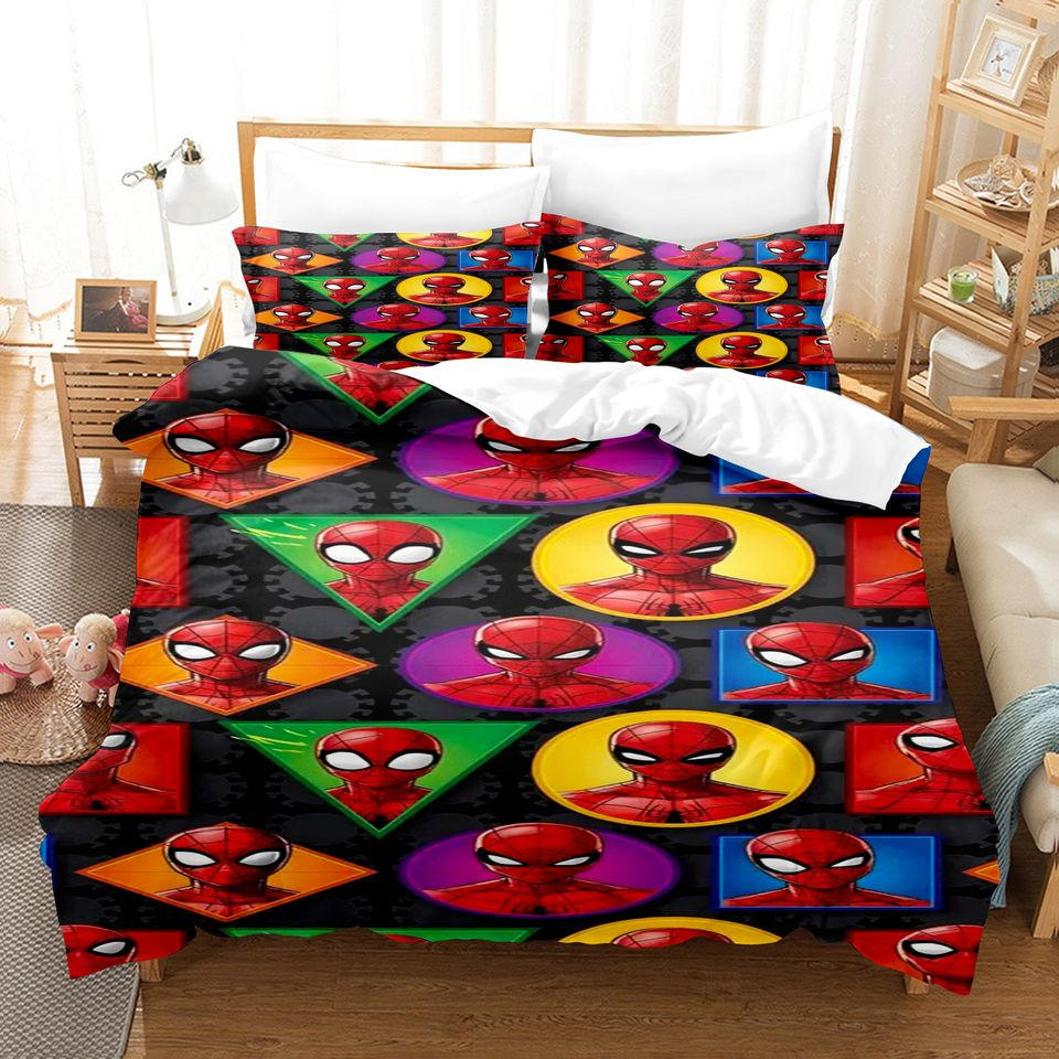 Spiderman Bedding Set MV Spiderman Different Emotions Pattern Duvet Covers