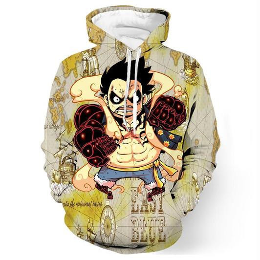 One Piece Luffy Gear 3D All Over Print Hoodie & Zip Hoodie