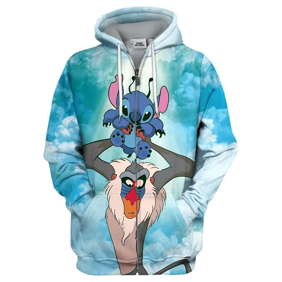 Rafiki And Stitch Cute Lover 3d Hoodie Zip Hoodie 18