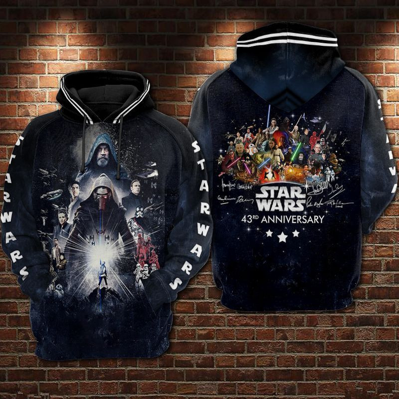 Star Wars 43rd Anniversary Over Print 3d Hoodie Zip Hoodie