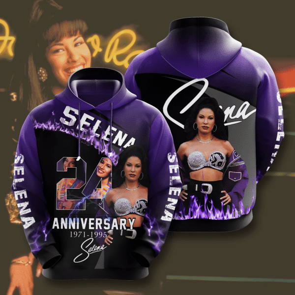 Selena Quintanilla 24th Anniversary 1971 1995 Signature Design Gift For Fan Custom 3d Hoodie All Over Printed Hoodie