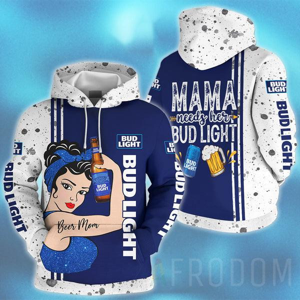 Beer Mom, Mama Needs Her Bud Light, Mother’s Day Gift All Over Print Hoodie, Zip Hoodie 18