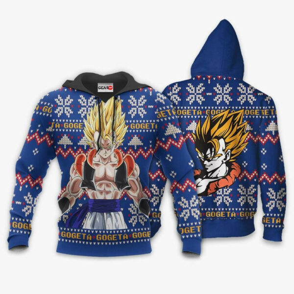 Gogeta Ugly Christmas Dragon Ball Z Anime 1k327   Cartoon Graphic Outfits Aop 3d Hoodie, Zip Hoodie 1112
