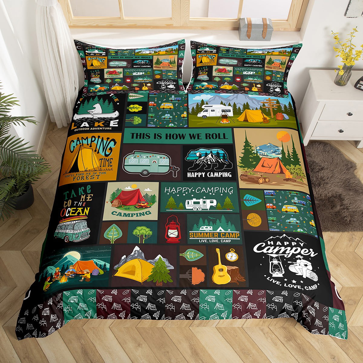 Camping Bedding Set Camping This Is How We Roll Duvet Covers