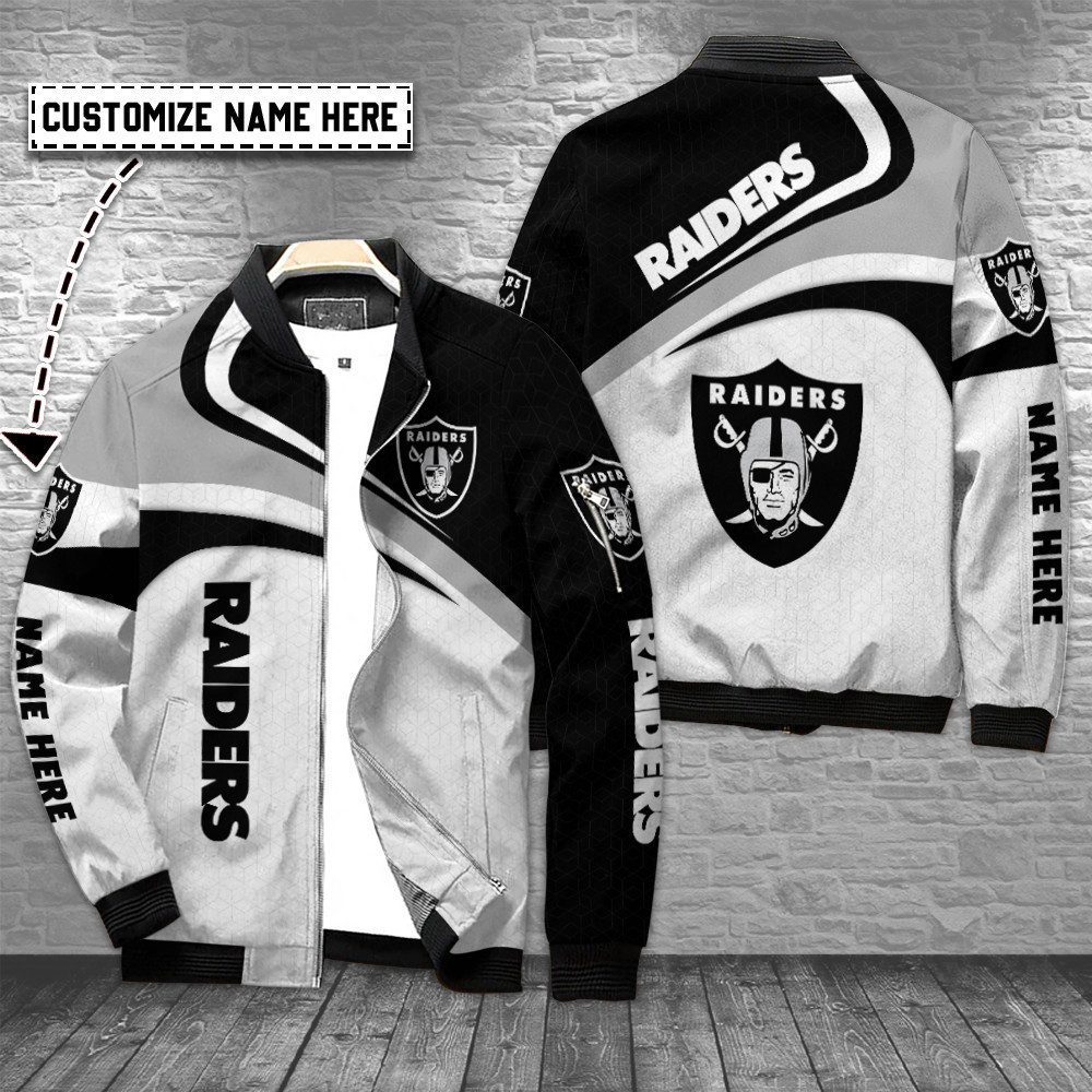 Las Vegas Raiders Personalized Bomber Jacket BG507