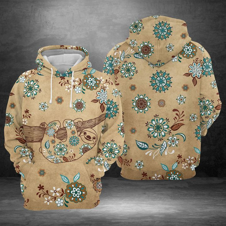 Sloth Vintage 3D All Over Print Hoodie & Zip Hoodie