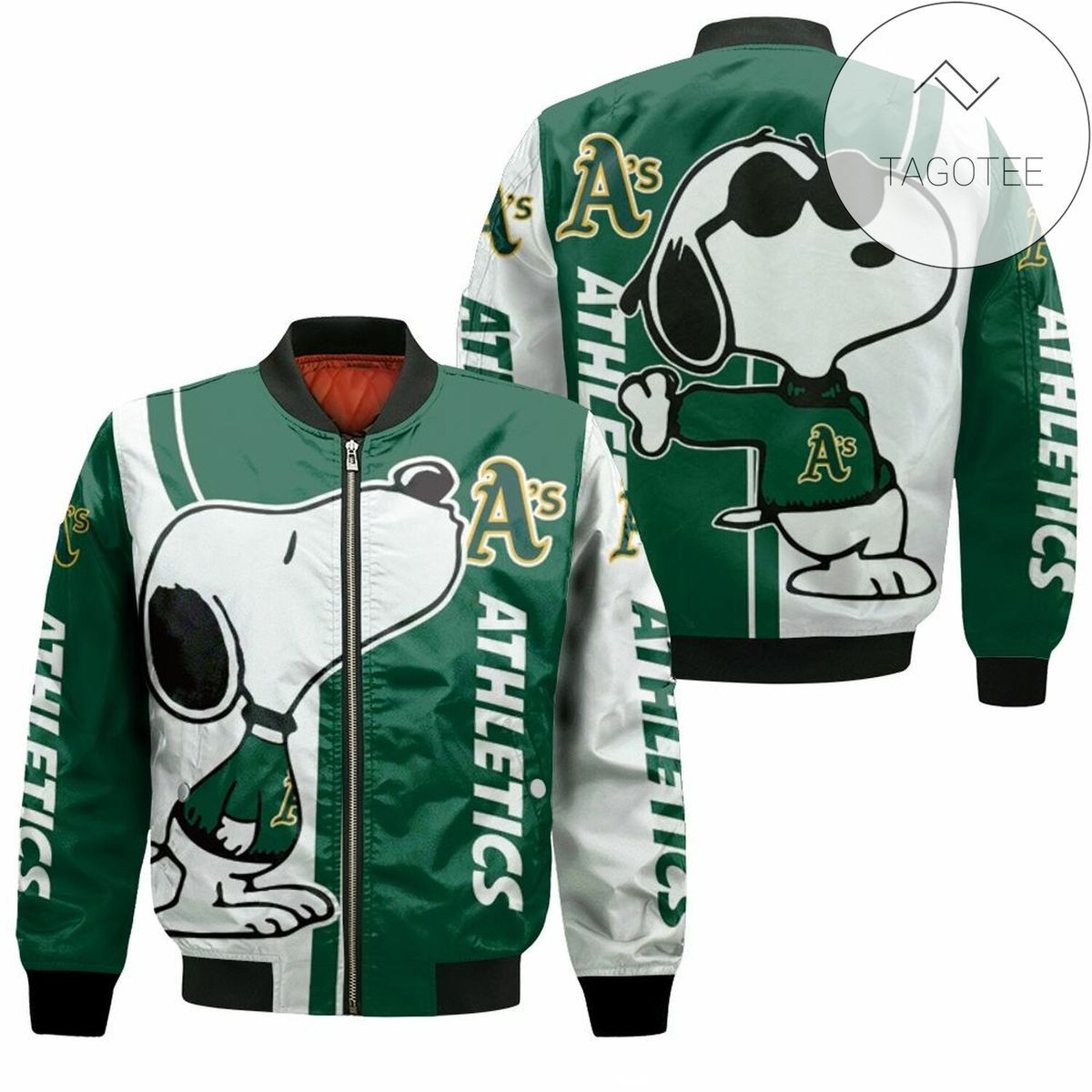 Oakland Athletics Snoopy Lover Bomber Jacket