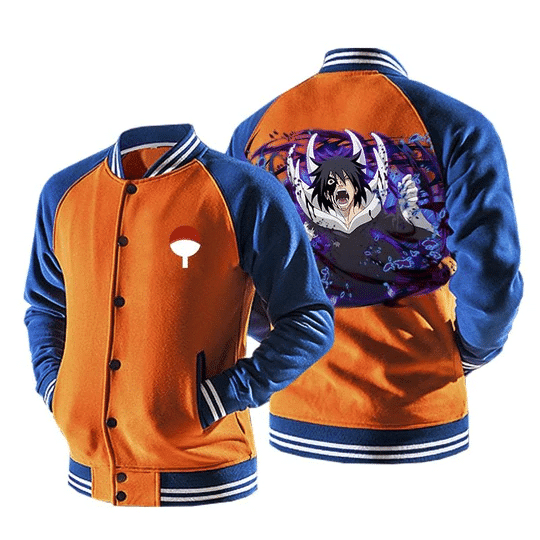 Naruto Screaming Uchiha Sasuke 3 Baseball Jacket 511