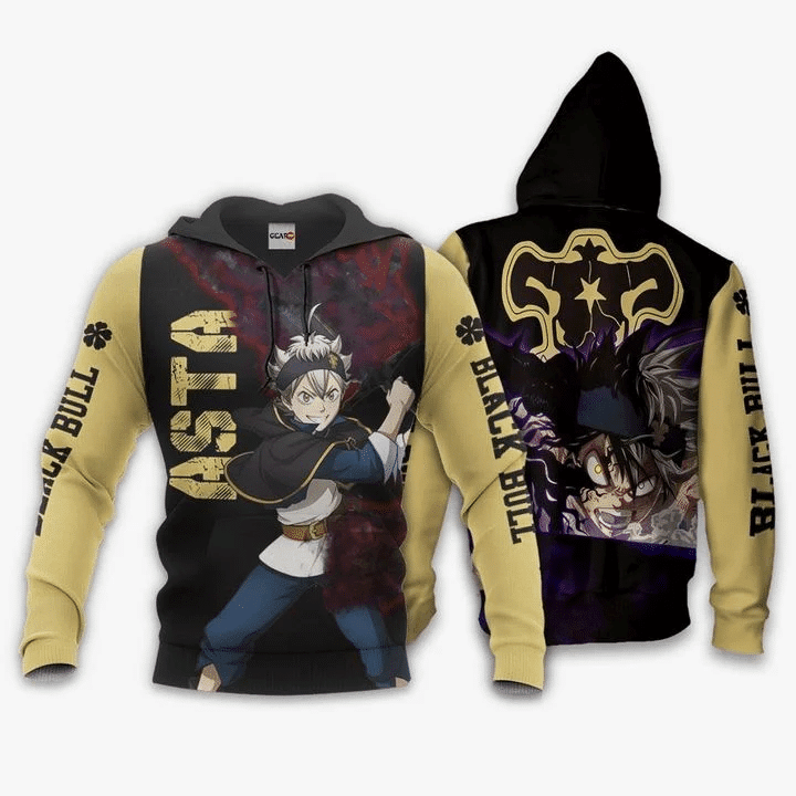 Devil Asta Black Clover Black Bull 3d Hoodie Zip Hoodie