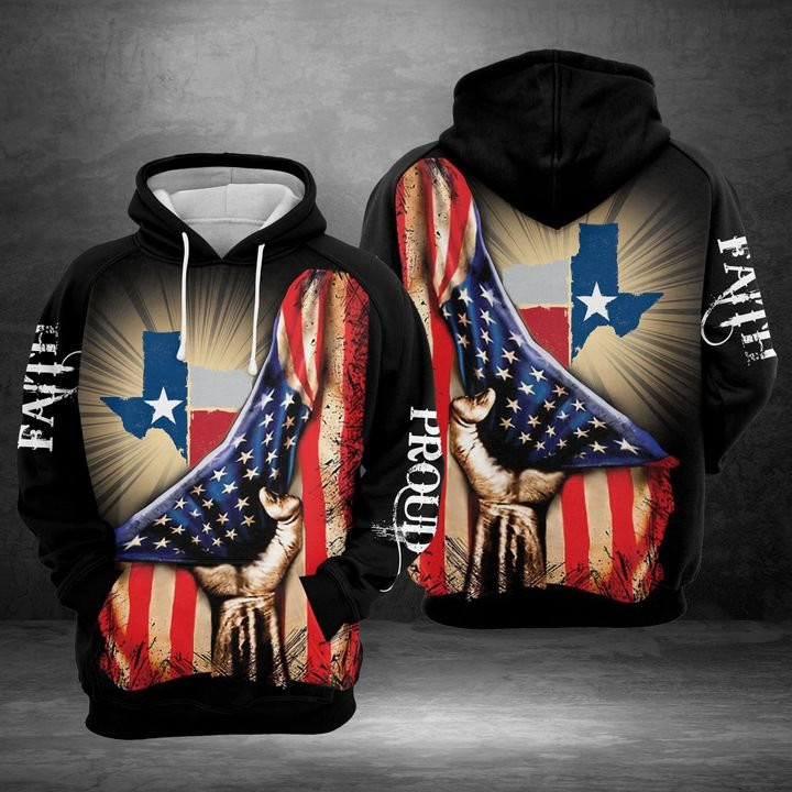 Texas Faith And Proud 3D All Over Print Hoodie & Zip Hoodie
