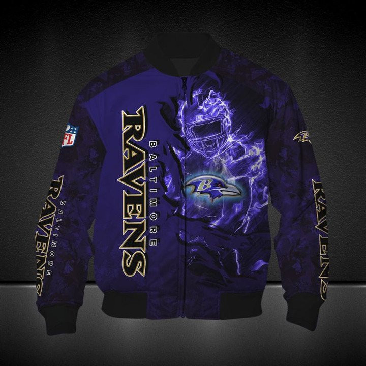 Baltimore Ravens Purple Camo Bomber Jacket