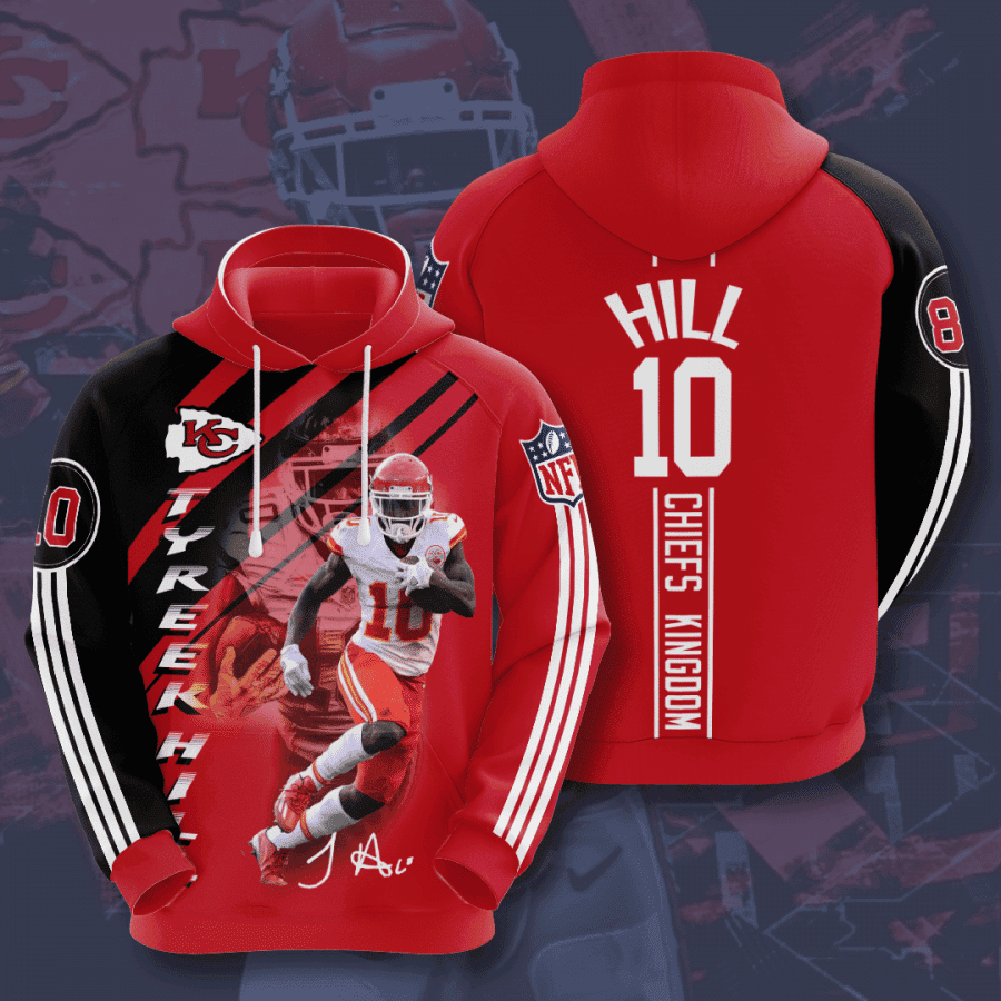 Kansas City Chiefs Tyreek Hill 3D All Over Print Hoodie & Zip Hoodie