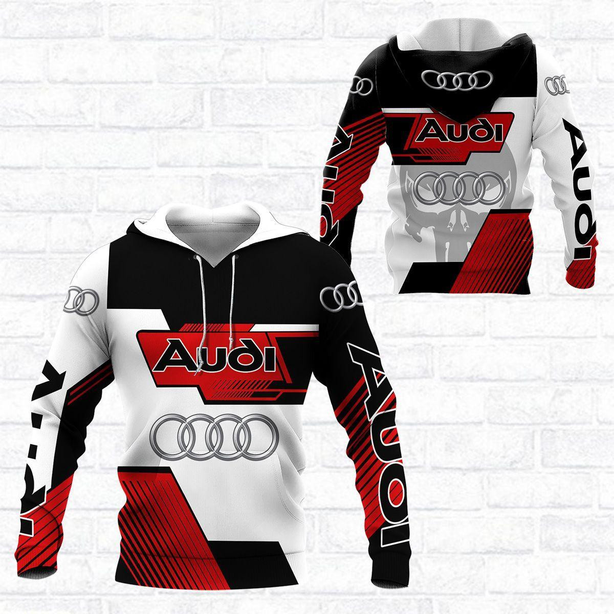 Audi Shirt 453, 3d Hoodie Zip Hoodie