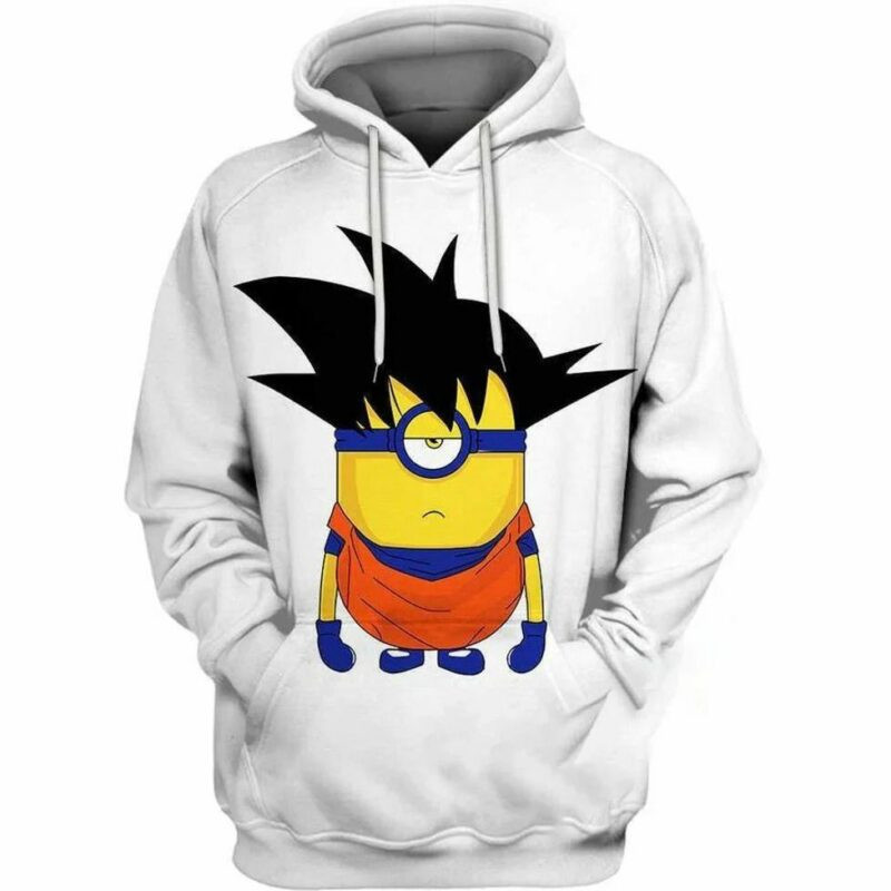 Minion Goku Over Print 3d Hoodie Zip Hoodie