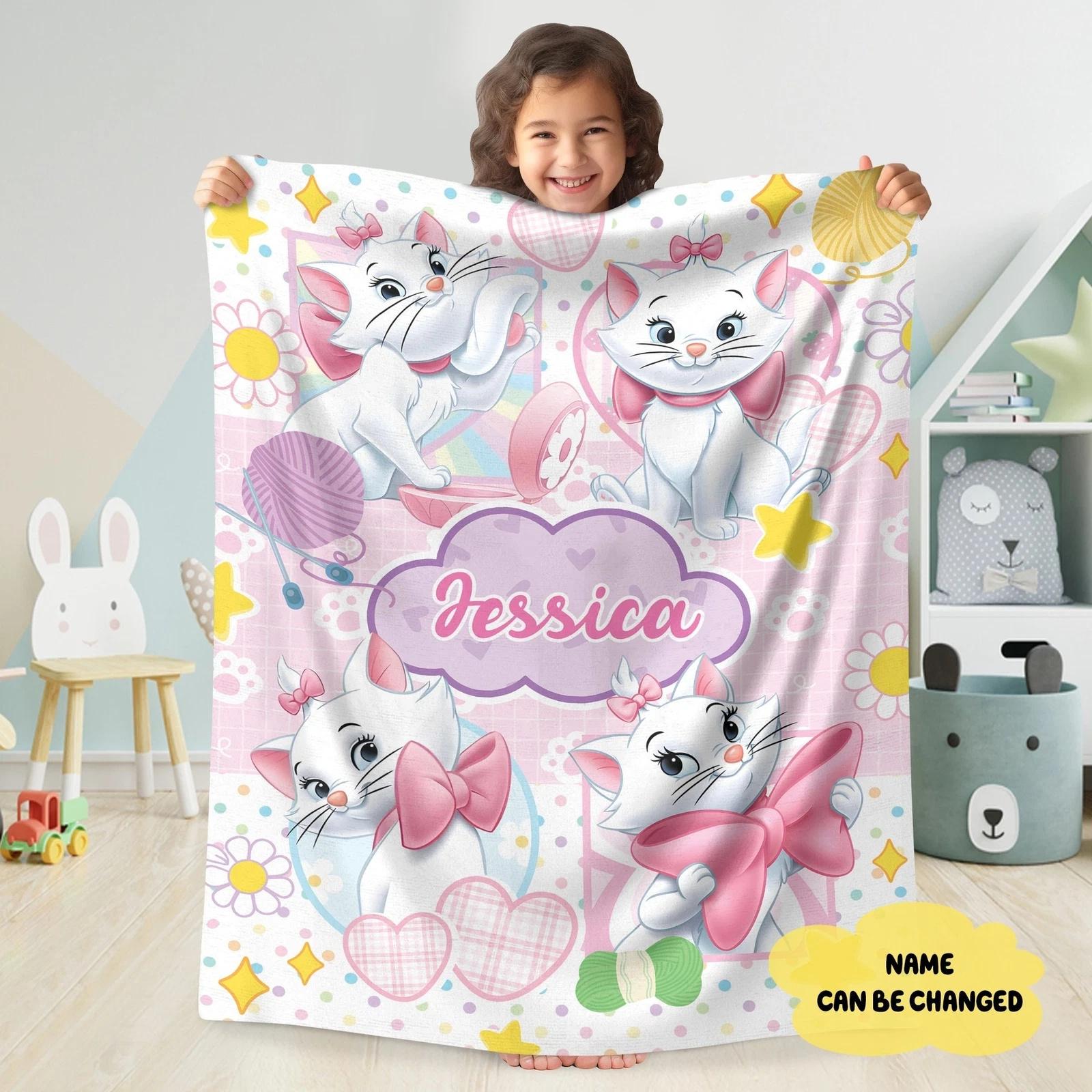 Personalized The Aristocats Marie Blanket Magic Kingdom Marie Cat