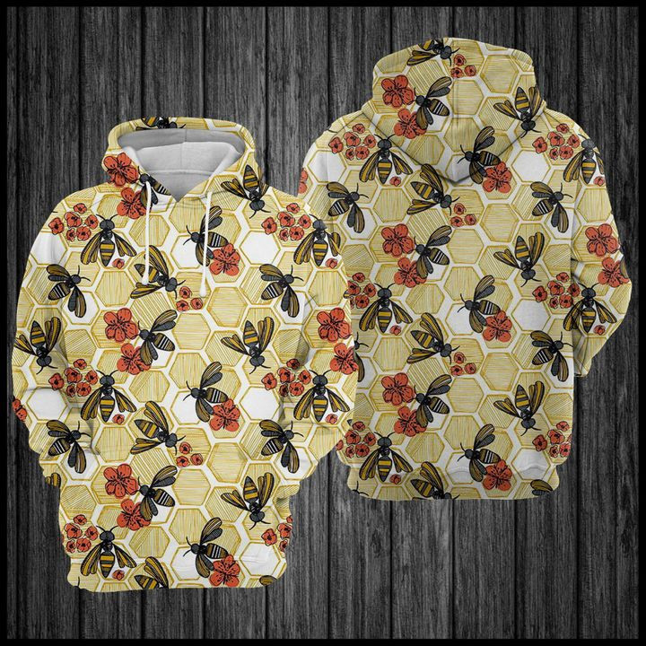 Bee Awesome 3D All Over Print Hoodie & Zip Hoodie