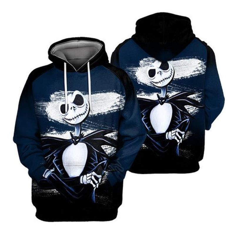 The Nightmare Before Christmas Jack Skellington Purple Black Pattern 3d Hoodie