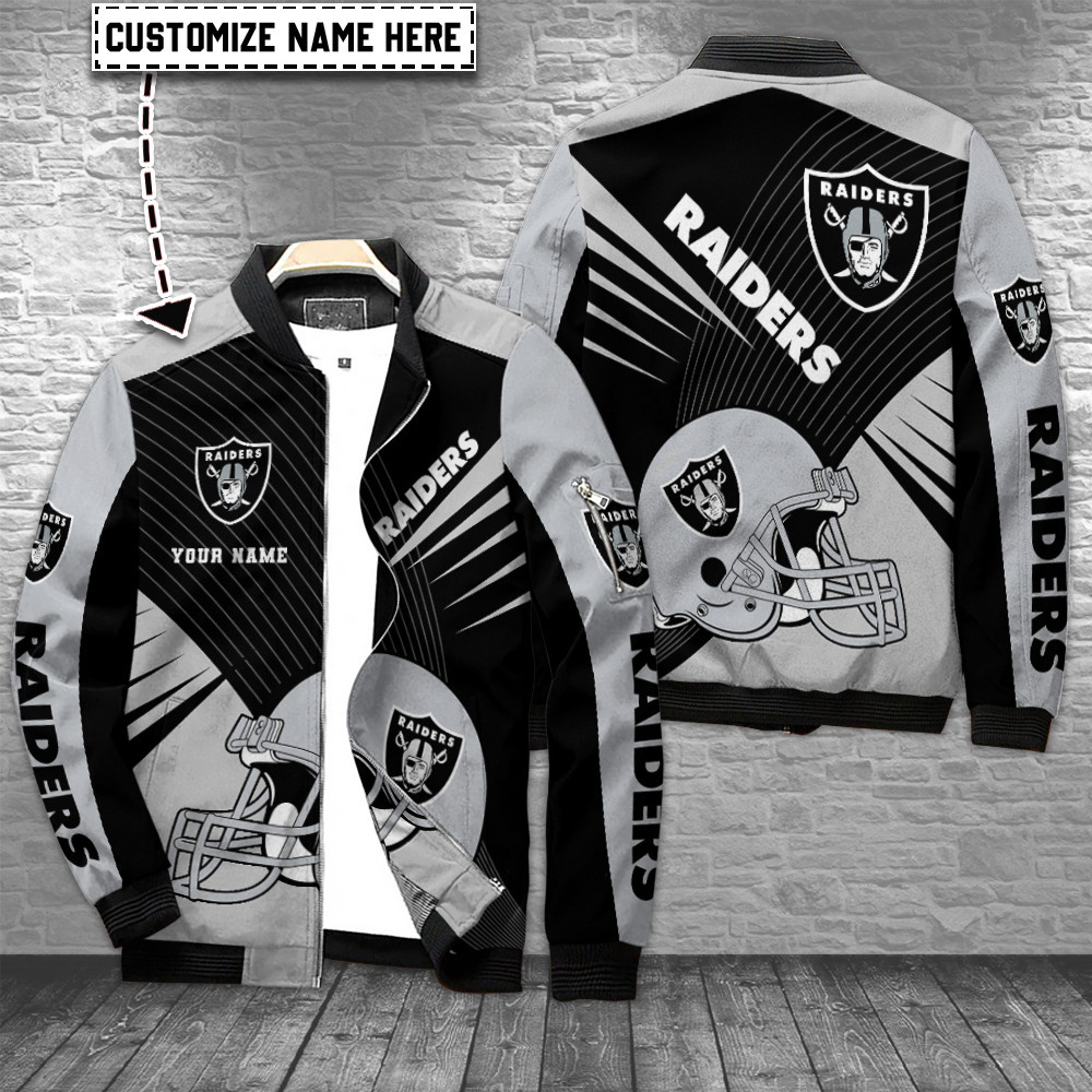 Las Vegas Raiders Personalized Bomber Jacket BG814