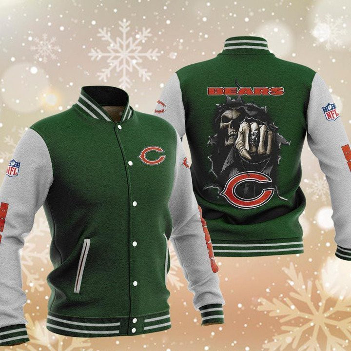 Chicago Bears Green Hades Boxing Baseball Jacket