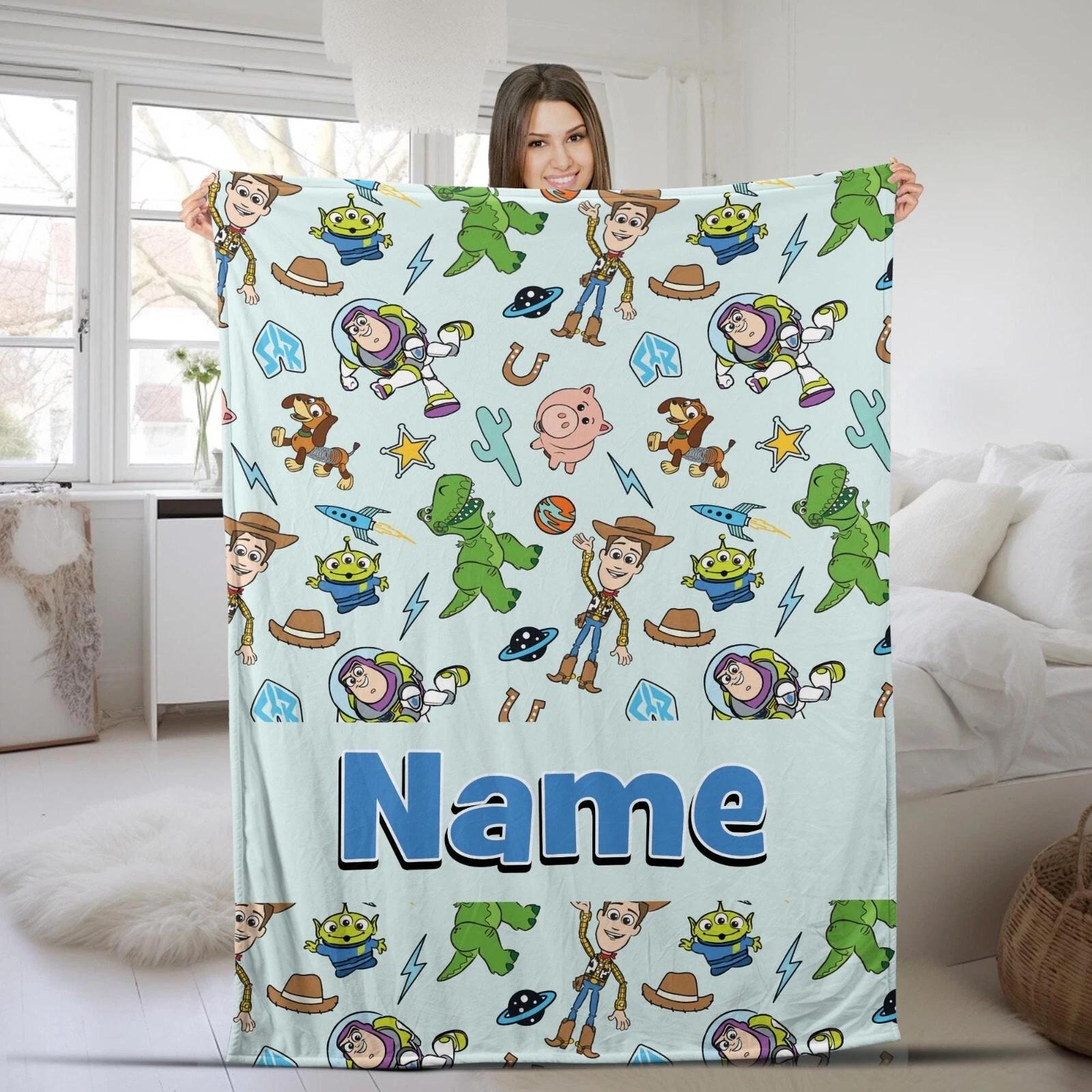 Personalized Name Toy Story Fleece Sherpa Blanket